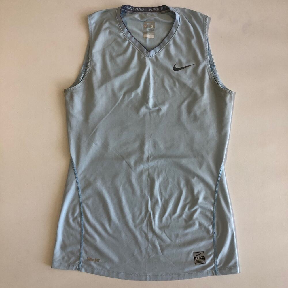 Nike Fit PRO Women’s Light Blue Athletic Sleeveless Tank Top Sz S